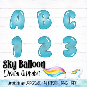 Letras del alfabeto digital imprimibles, letras de burbujas, alfabeto de burbujas, alfabeto azul, alfabeto PDF, alfabeto PNG, alfabeto de dibujos animados