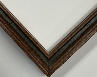 11x11 1/2 Vintage Brown Solid Wood Picture Frame