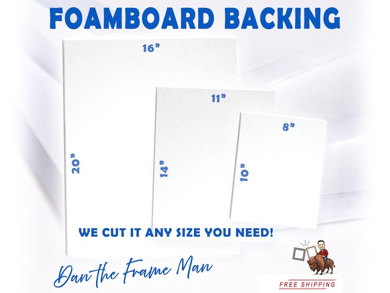 Framing Backing Acid-free Foamboard Backing: Custom Size for Framing & Crafts - Etsy