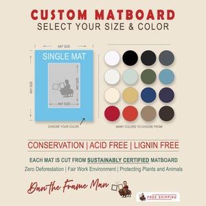 Custom Cut Acid-Free Matboard: Conservation Framing Mat
