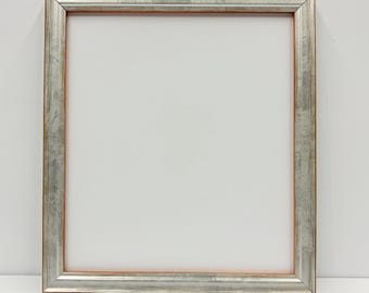 7 5/8 x 8 5/8 Petite Silver, Solid Wood Picture Frame