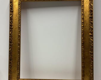 11x14 Gold, Solid Wood Picture Frame