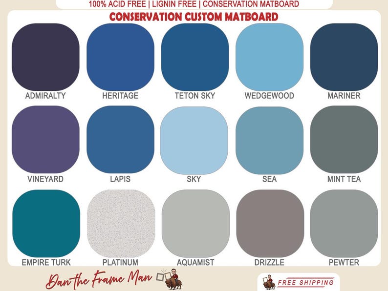 Custom Cut Acid-Free Mat Board: Conservation Framing Mat image 6