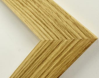 12x16 Flat Oak, Solid Wood Picture Frame