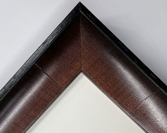 8x10 Walnut Veneer, Solid Wood Picture Frame with Museum Glass