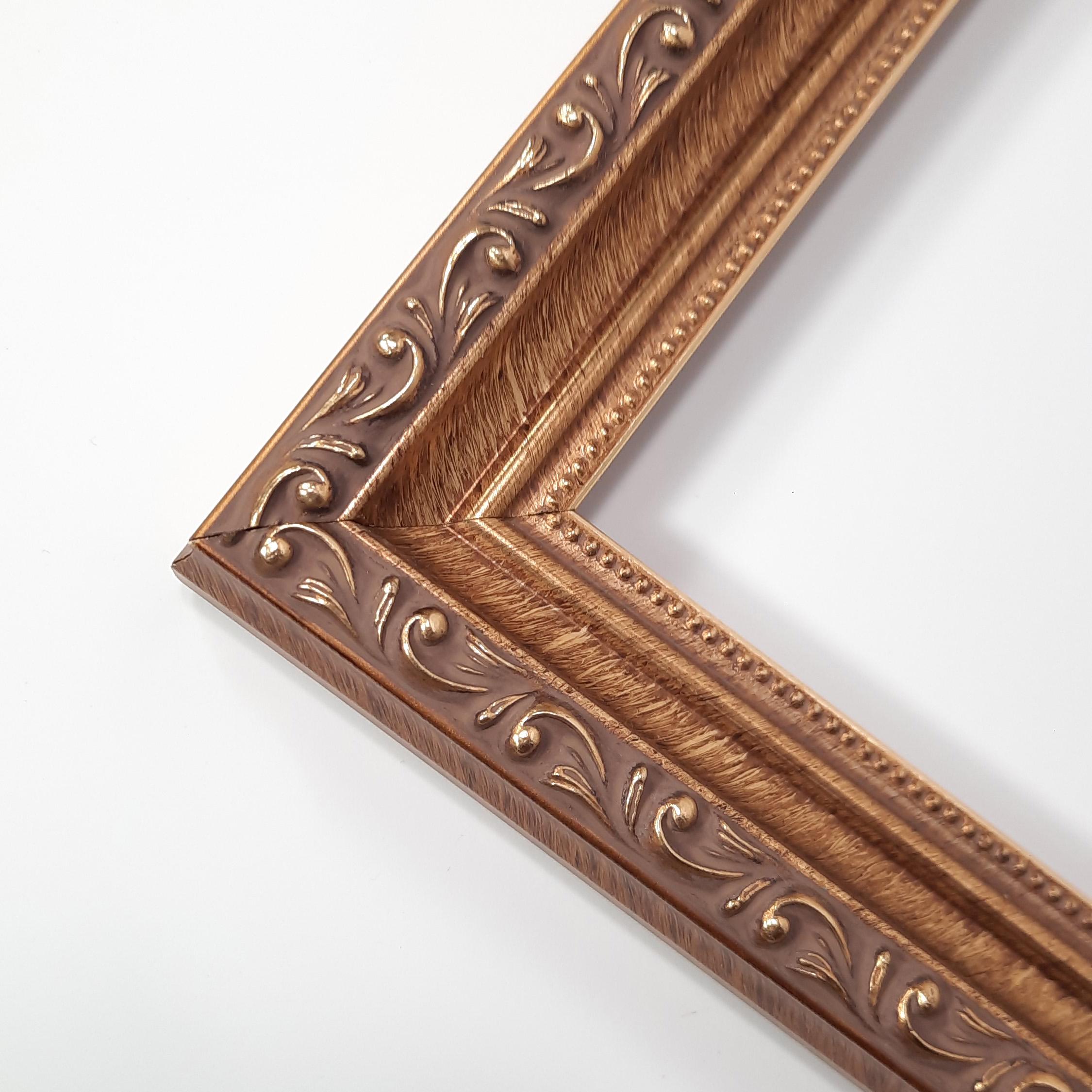 11X14 Fancy Gold, Solid Wood Picture Frame