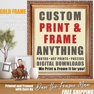 Custom Gold Framed Photo Print: Conservation Glass, Giclée Fine Art