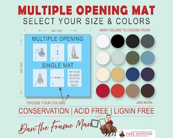 Multiple Opening Matboard: Custom Layout, Conservation Grade