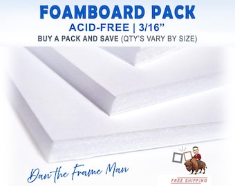 Acid-Free Foamboard Backing: Bulk Pack for Matting & Framing