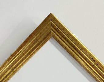 5x7 Distressed Gold, Solid Wood Picture Frame