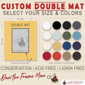 Custom Double Mat: Acid-Free Conservation Matboard for Art & Photos