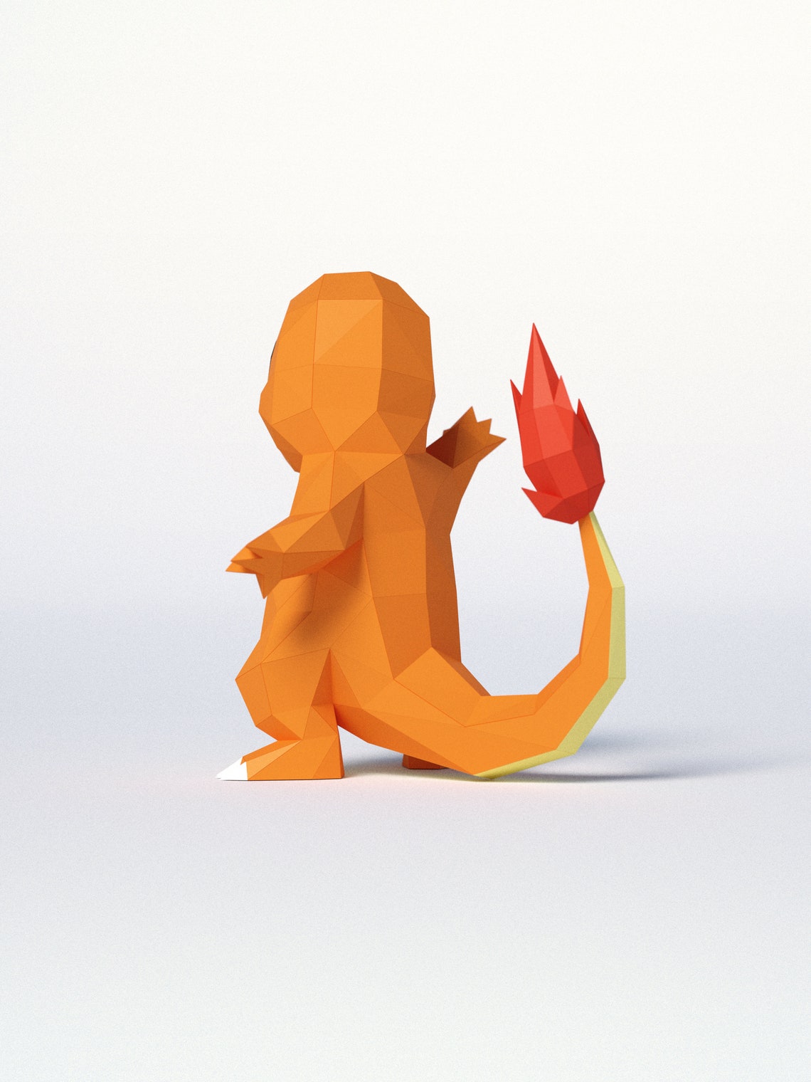 3d Papercraft Pokemon Charmander Diy Templates Including Etsy