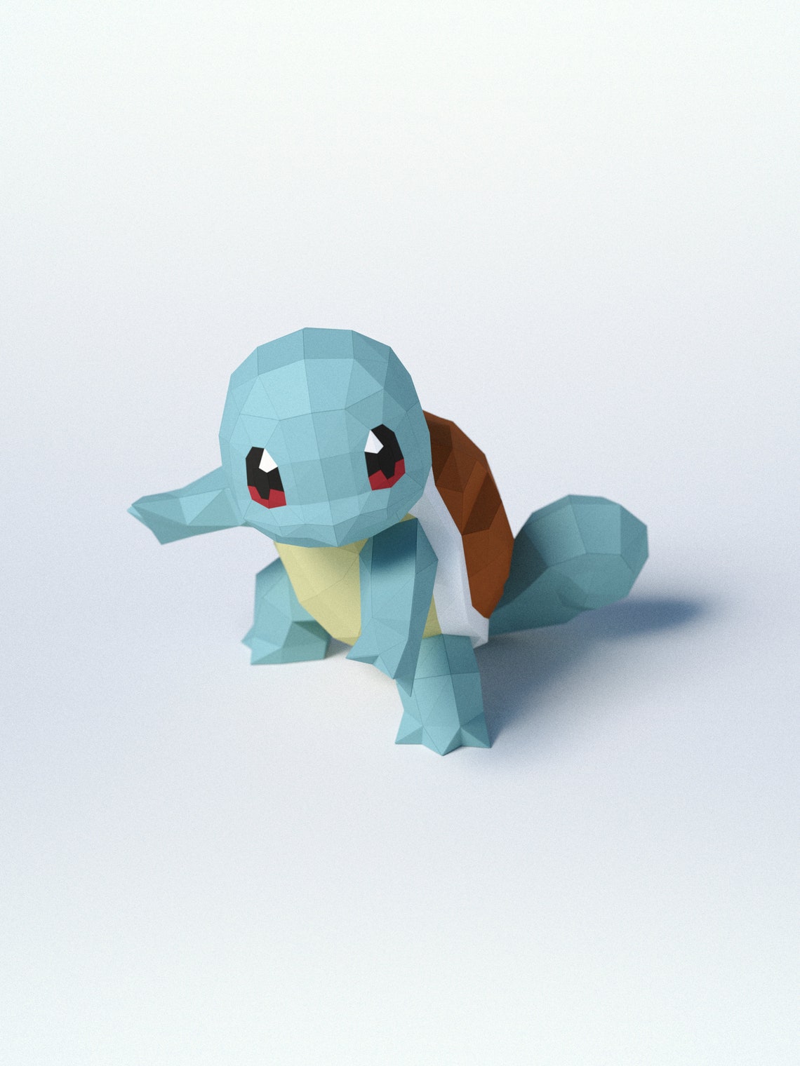 3D papercraft Pokemon Squirtle DIY Templates Including | Etsy