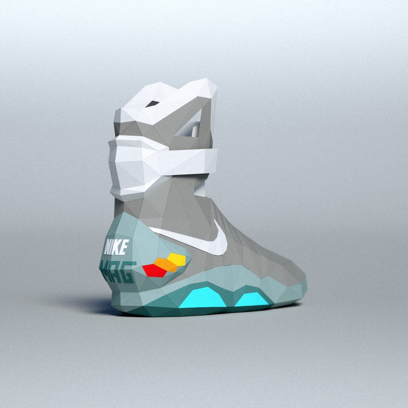Air MAG Shoes DIY Pdf Back to the Future Templates 3D papercraft Dxf