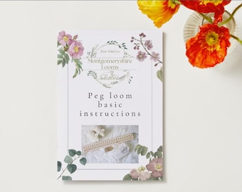 Peg Loom Weaving Guide (PDF) - Step-by-step Instructions + 23 Photos for Beginners & Beyond