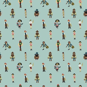 Riley Blake Pirate Tales Fabric Echo Park Pirates on Blue by the half meter
