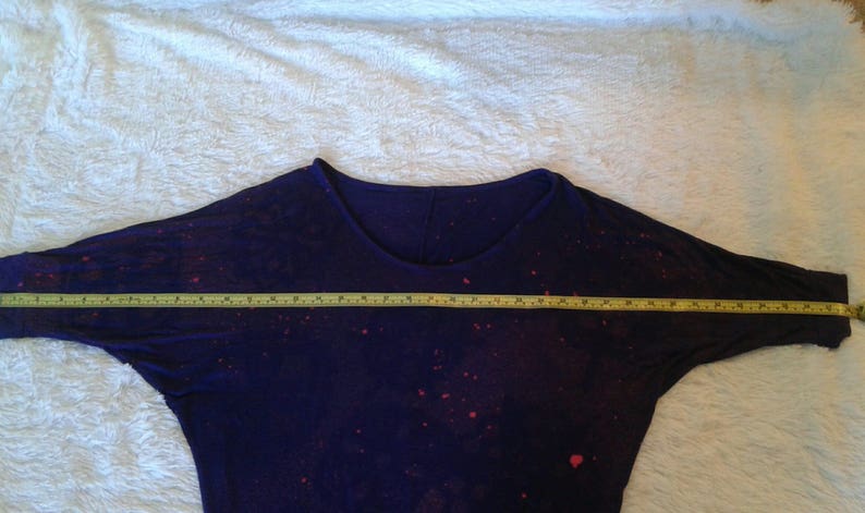 paper snowflake stencil dye purple snowflake shirt bleach dye shirt paper snowflakes shirt Snowflake tee purple dolman sleeve top