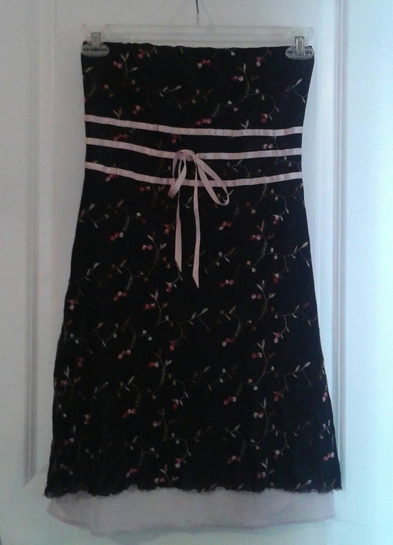black strapless sundress
