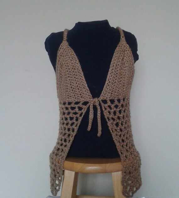white crochet vest top