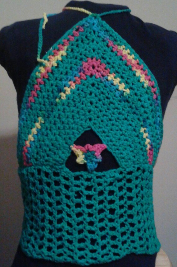 colorful crochet top