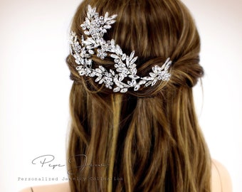 Wedding Silver Headband Bridal Headpiece Bridal Hair Comb Bridal hair vine Wedding hair accessories Bridal hair piece Wedding hair piece