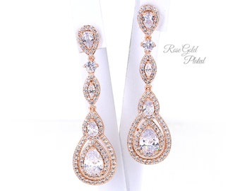 Wedding Earrings Zirconia Earrings Crystal Bridal Earrings Wedding Jewelry Bridesmaid Earrings Gift Bridal Jewelry Wedding Accessory Perl
