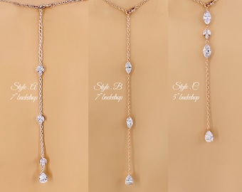 Wedding Necklace Backdrop Jewelry Backdrop extension Backdrop Add a backdrop Wedding jewelry Bridal backdrop Rose gold plated backdrop