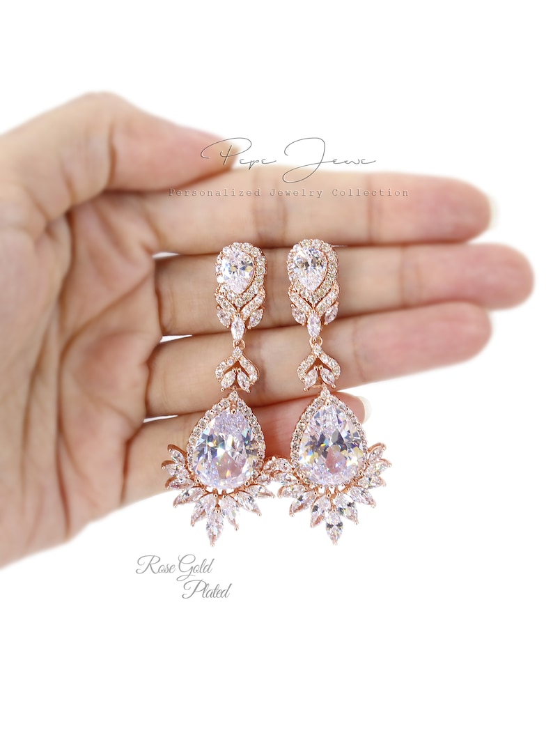 Wedding Necklace set Wedding Earrings Bridal earrings Zirconia Backdrop NecklaceWedding Jewelry Bridal Jewelry Bridal Necklace set Ece Fay