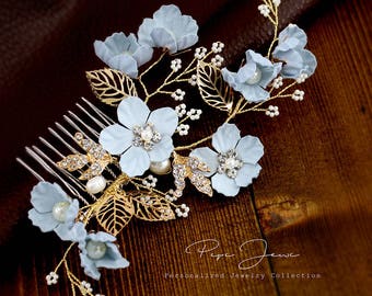 Bridal Hair Comb Crystal Leaves Wedding Hair Accessories Bridal Hair Accessory Crystal Bridal Comb Floral Comb Bridal Bling Bridal Hair pin