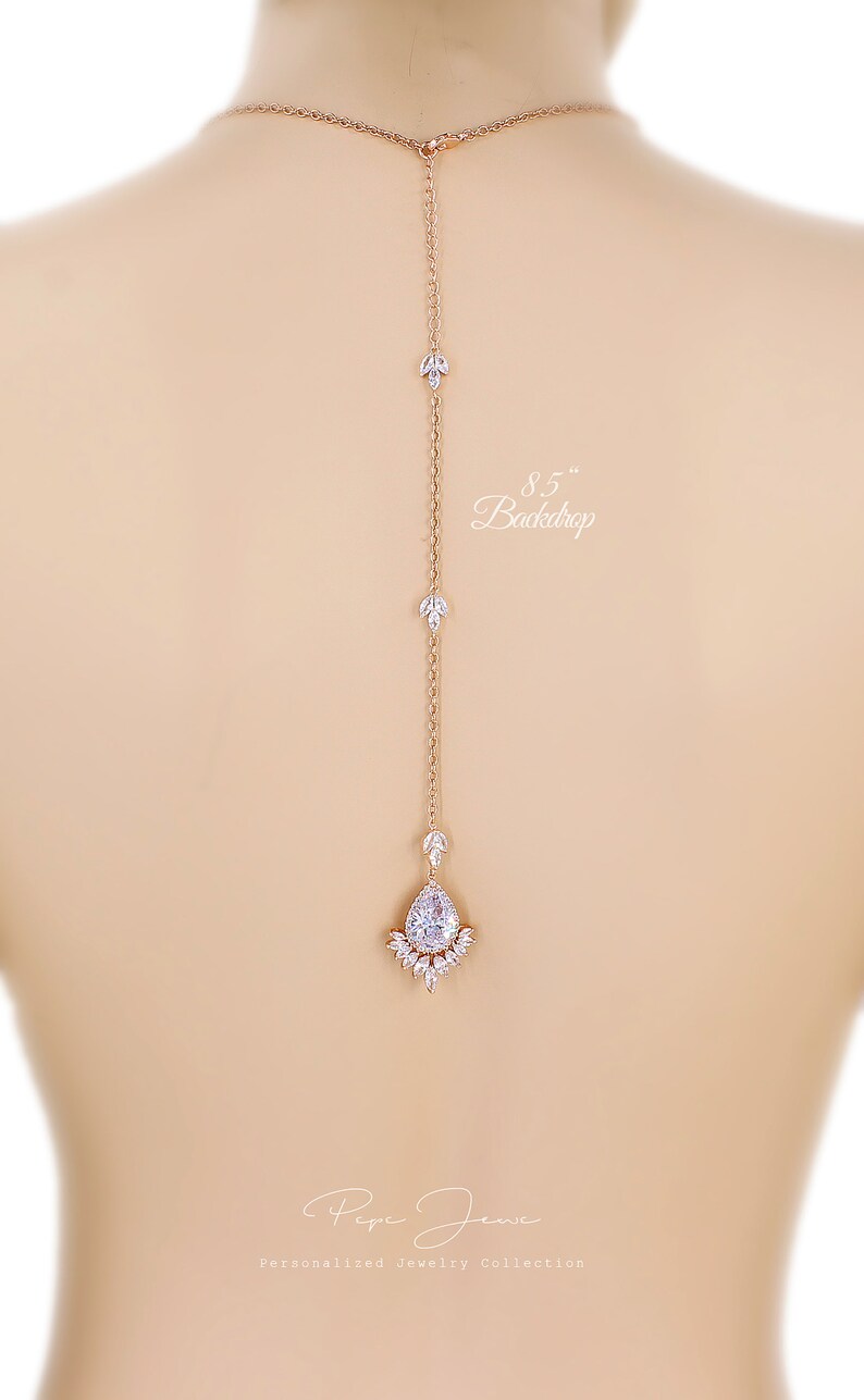 Wedding Necklace set Wedding Earrings Bridal earrings Zirconia Backdrop NecklaceWedding Jewelry Bridal Jewelry Bridal Necklace set Ece Fay