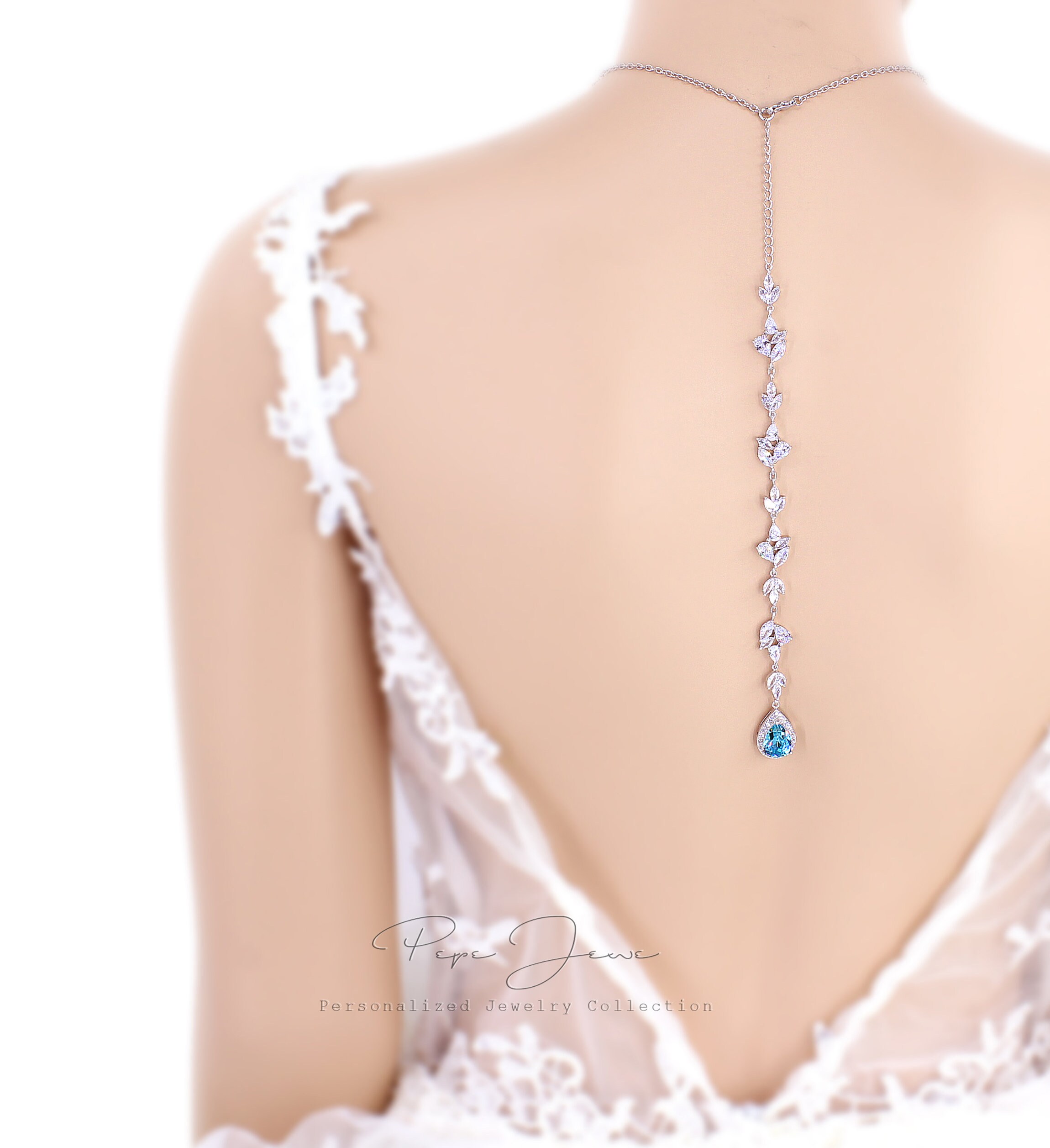 Bridal Pearl Jewelry Set with Zirconia Flower Necklace and Earrings