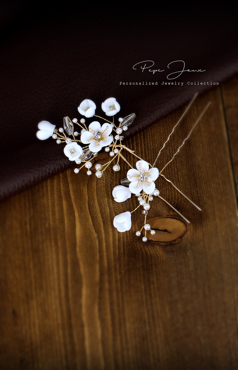 Elegant Pink Crystal Leaf Hair Comb Set