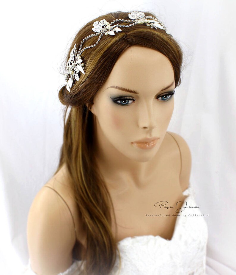 Wedding Ribbon Headband Bridal Headpiece Bridal Hair Comb Etsy