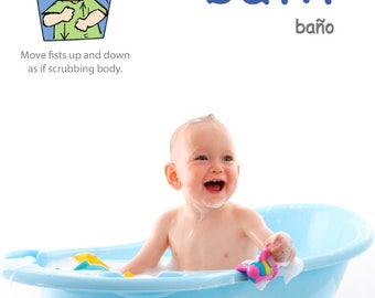 Baby Sign Language Bath Time Poster Pack (Digital Download)