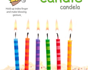 Birthday Sign Language Posters: Bilingual Toddler Party Decor (PDF)