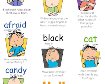 Halloween Signs Poster Pack: Bilingual Toddler Learning (Digital Download)