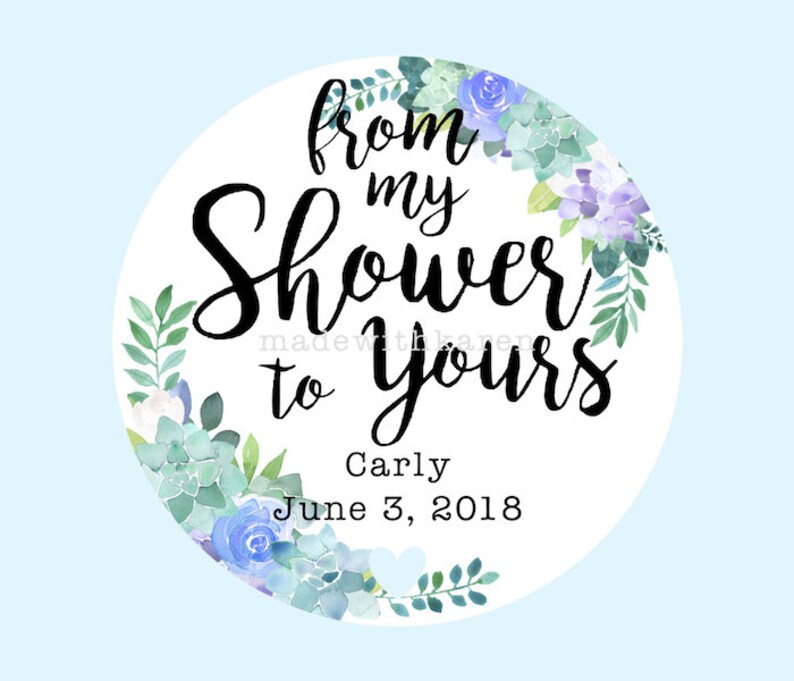 Personalized From My Shower to Yours Stickers | Etsy From Our Shower To Yours Stickers