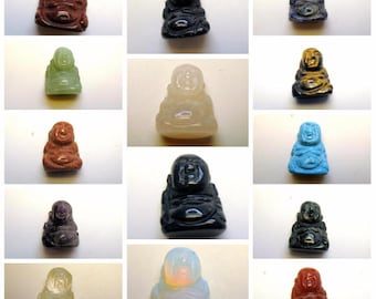 Figurka Buddy z kamienia ręcznie rzeźbiona z kamieni szlachetnych, totem duchowy, zwierzęcy fetysz koralik