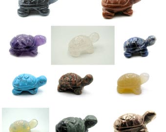 Figurka żółwia z kamienia ręcznie rzeźbiona z kamieni szlachetnych, zwierzę duchowe totemiczne, kolekcjonerskie