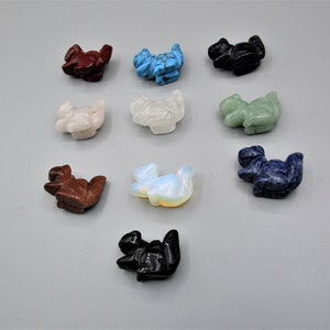Squirrel Stone Figurine Hand Carved Gemstone Totem Spirit Animal Collectible