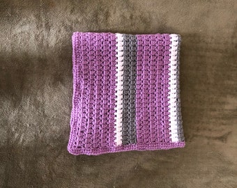 Purple cluster baby blanket