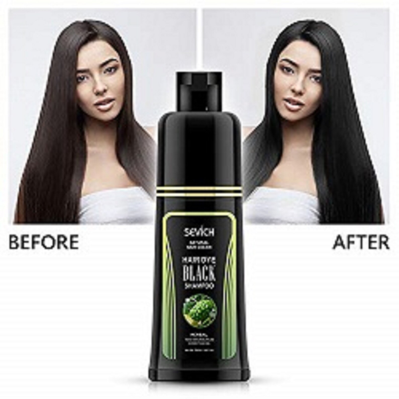 Black Herbal Hair Shampoo SEVICH Instant Black Hair Dye Etsy