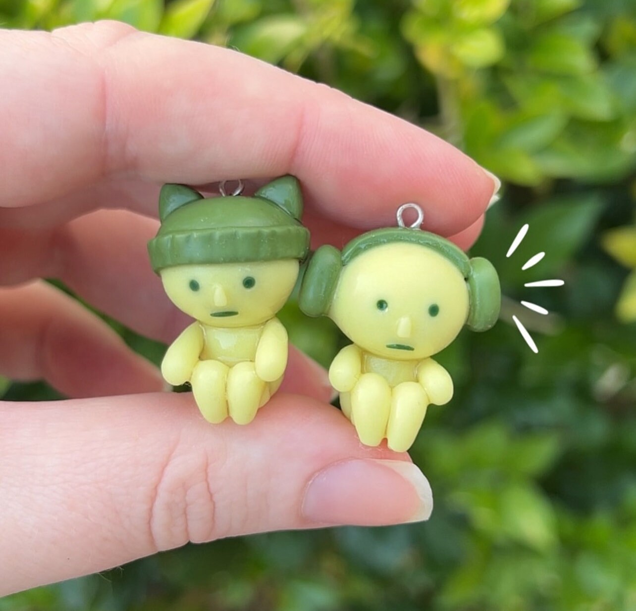 Smiski Polymer Clay Phone Charm/keychain Handmade Polymer Clay Charm Etsy
