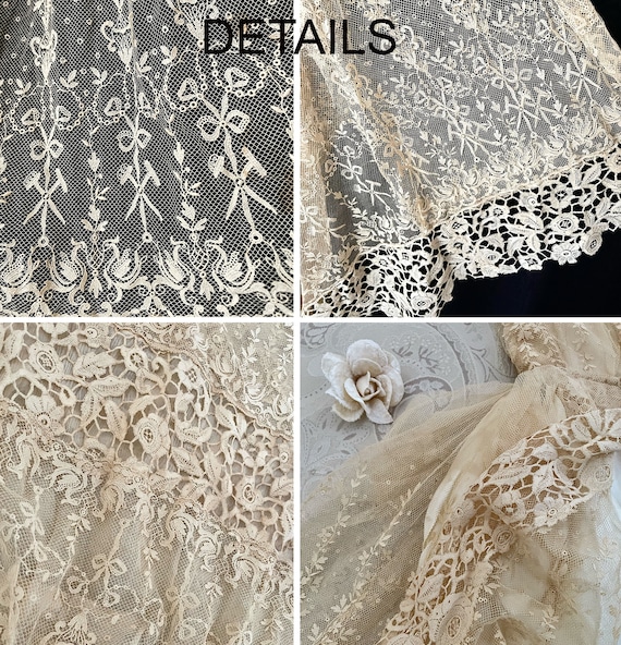 Vintage 20s Dress 1920s Wedding Dress Silk and La… - image 4