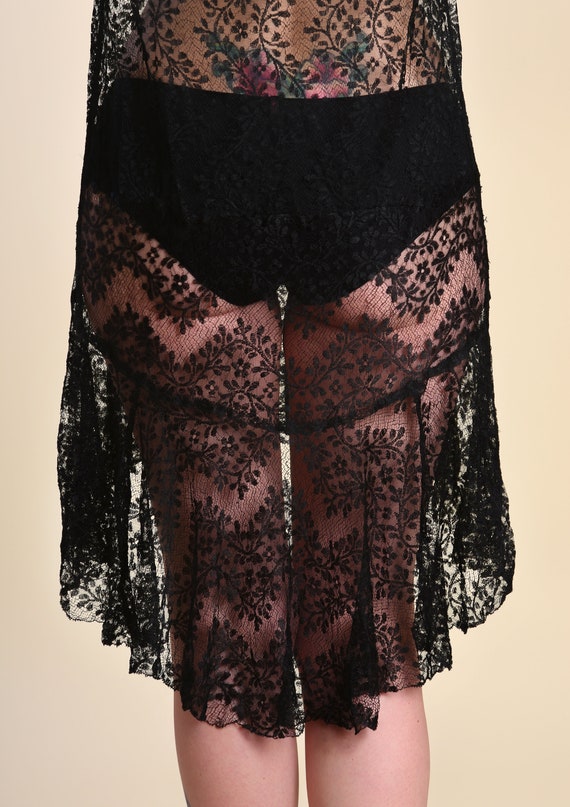 Vintage 20s Dress, 1920s Silk Lace Flapper Dress,… - image 9