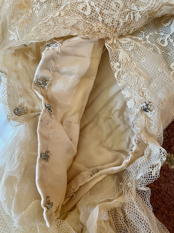 Vintage 20s Dress 1920s Wedding Dress Silk and La… - image 5