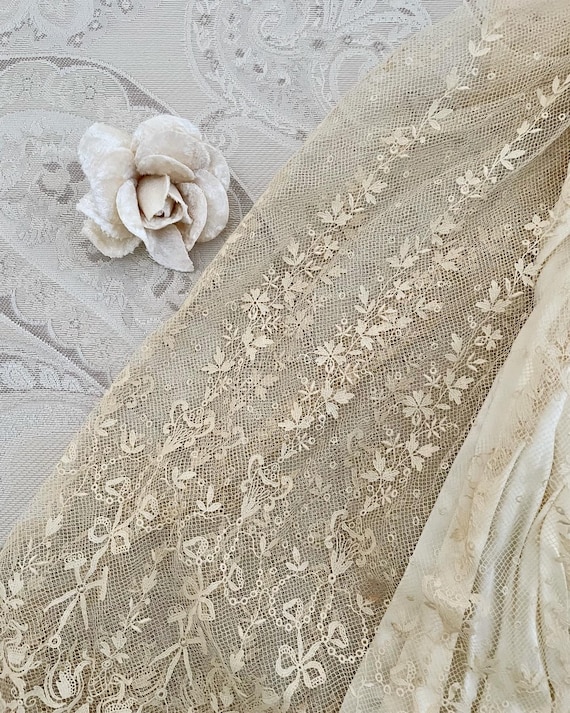 Vintage 20s Dress 1920s Wedding Dress Silk and La… - image 3