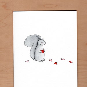 Cute Squirrel Valentine Card