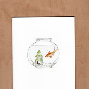 Goldfish & Castle New Home Card, Housewarming Card