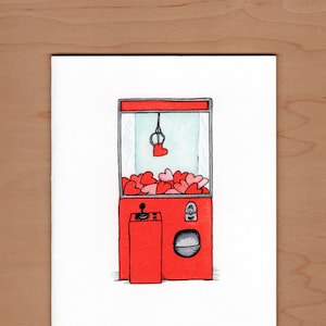 Valentine&#39;s Day Card, Claw Machine Valentine Card
